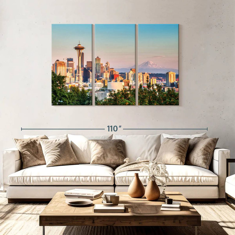 Sireci Seattle Cityscape, 48" H x 74" W