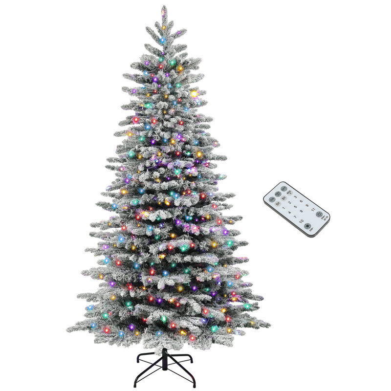 Arbre de Noël artificiel enneigé 7,5 pi
