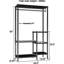 Support pour plante robuste en métal avec tablettes réglables et tringle pour utilisation à l'intérieur et à l'extérieur, grande capacité pour le balcon du salon