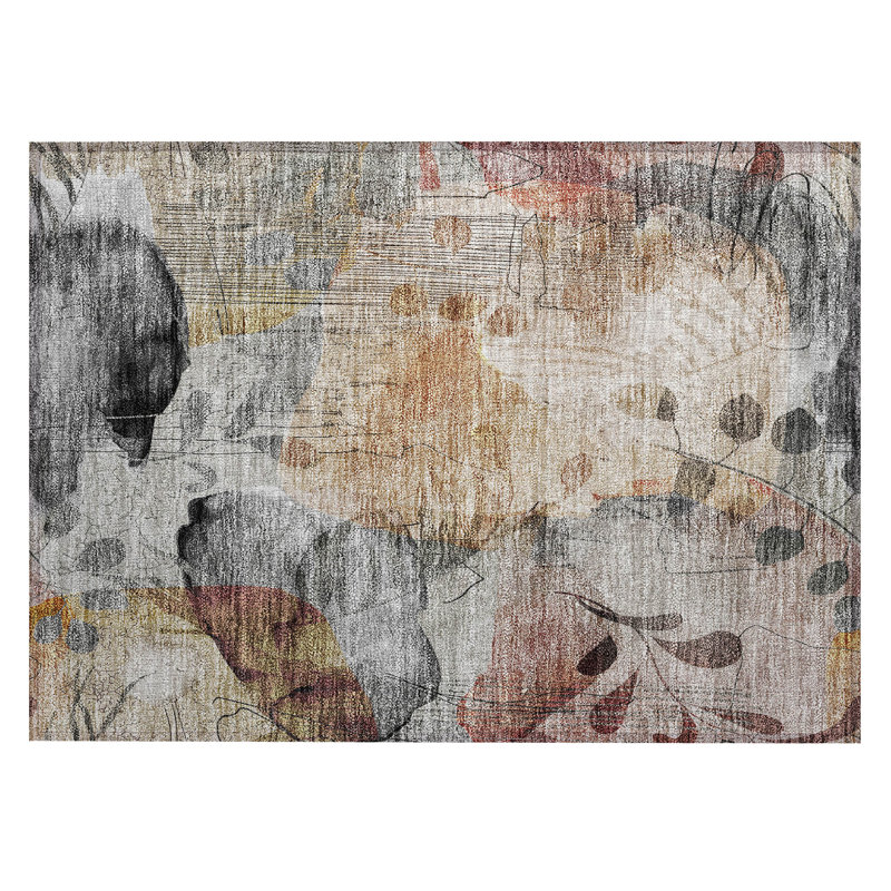 Colier Floral Indoor / Outdoor Rug, Rectangle 1'8" x 2'6"