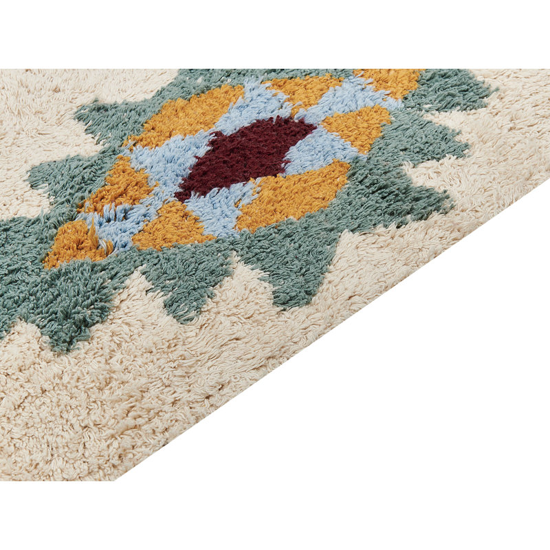 Devanna Geometric Cotton Hand Woven Area Rug, Rectangle 160cm x 230cm