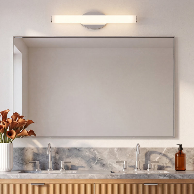 Delphine Dimmable LED Bath Bar, Brushed Nickel