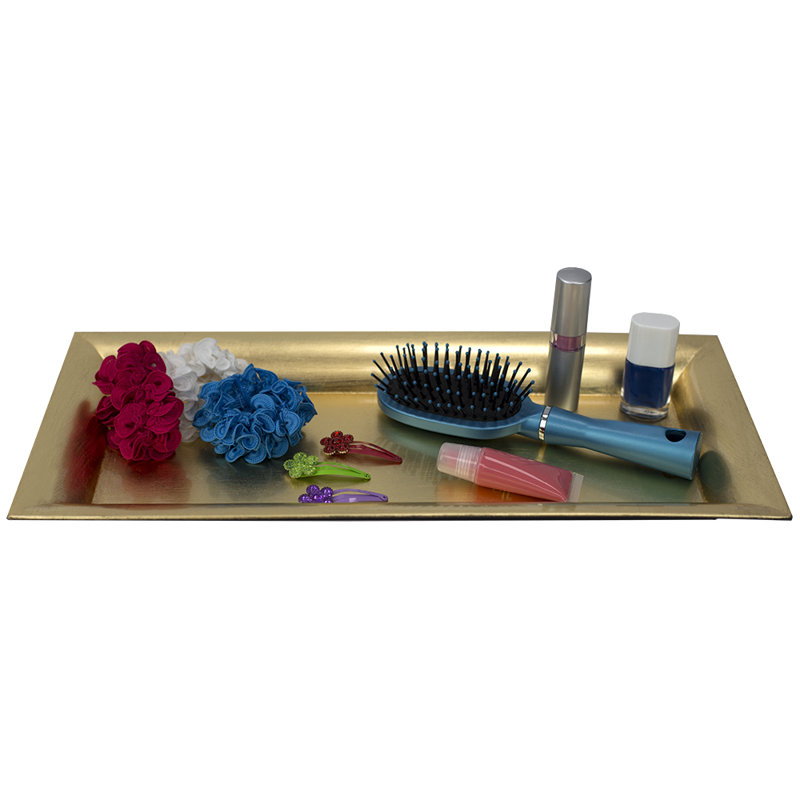 BuckardyWell Plastic / Acrylic Tray, Gold