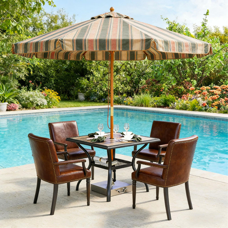 Table de jardin, table de salle à manger d'extérieur carrée (table seulement)
