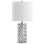 Lampe de table de chevet argenté 21 po Christiane