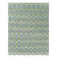 Rug & Kilim’S Custom Block Print Rug Design With Blue And Green Floral Pattern-1094908965