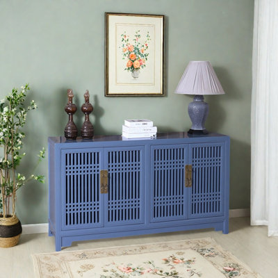 Solid Elm Wood Console Cabinet