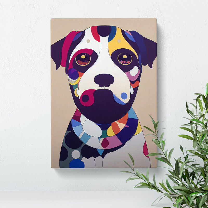 Artistic Dog Abstract - Wrapped Canvas, 60cm H x 40cm W x 3cm D