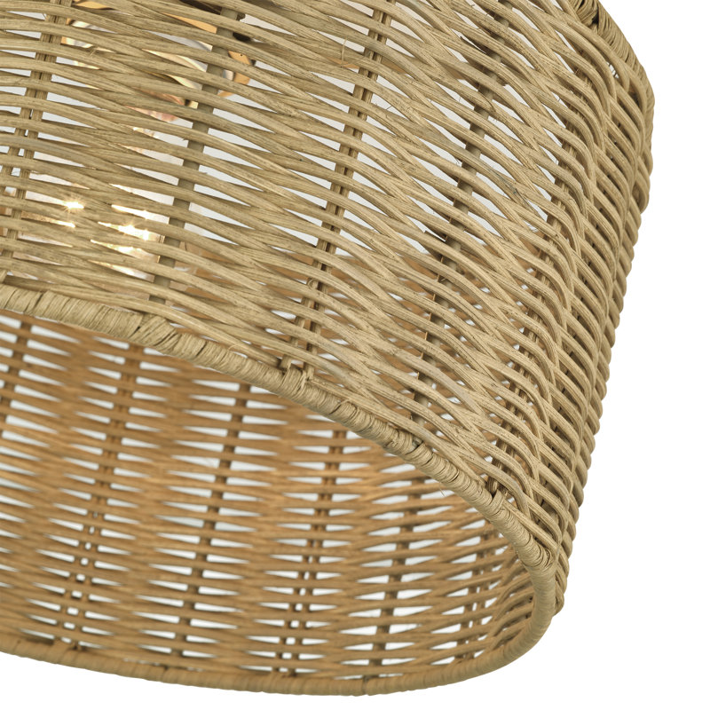 Arsdale 1 Light Antique Gold Leaf Small Semi-flush, Tan, Gold