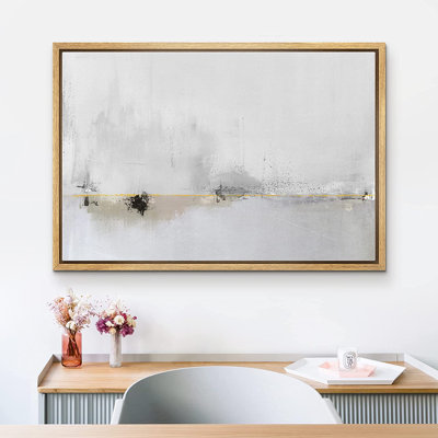 «Industrial Grunge Pastel Collage Abstract Shapes», peinture sur toile à cadre flottant