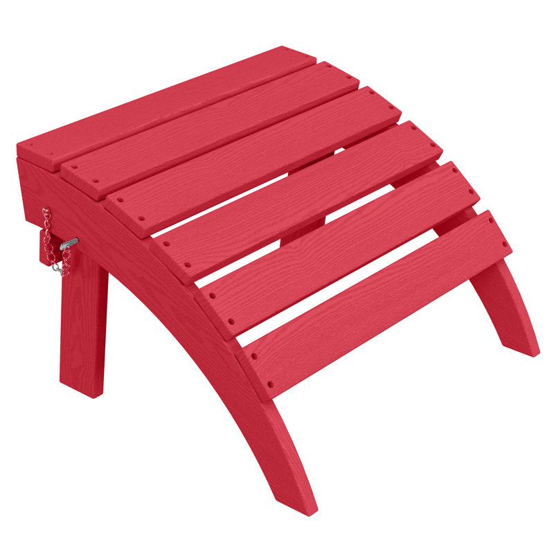 Repose-pieds pliable en plastique PEHD Adirondack, Rouge