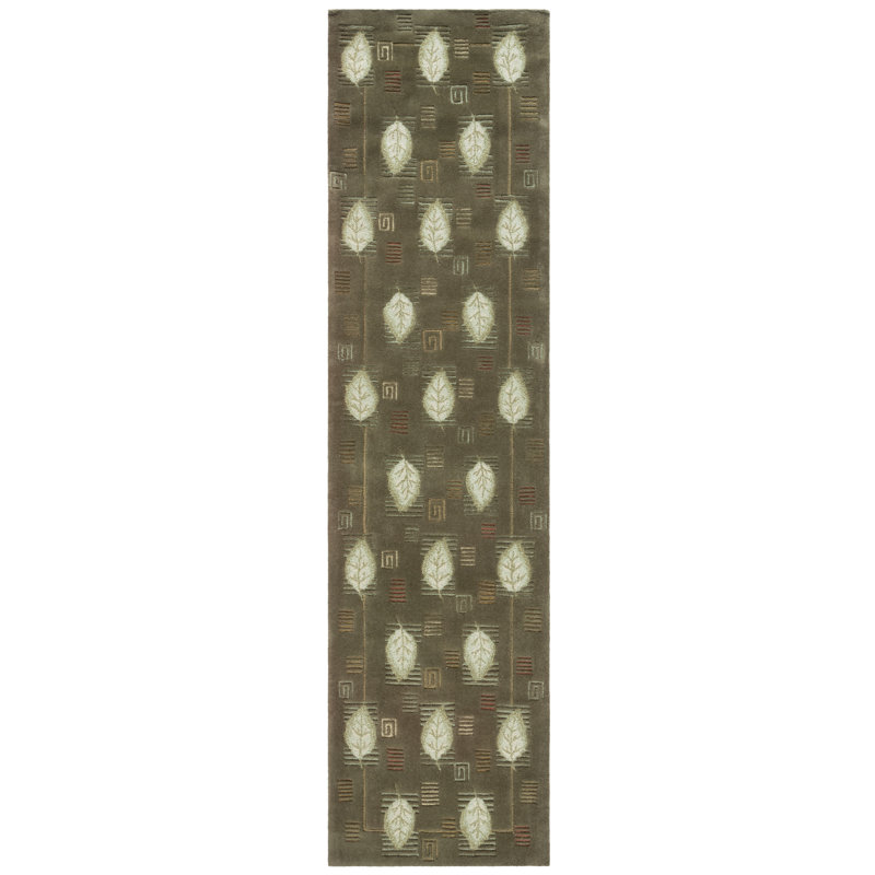 Tapis floral en laine Berkley, Tapis de couloir 2 pi 6 po x 10 pi