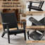 Ensemble de conversation pour 2 personnes en osier de patio avec table d'appoint-292710979