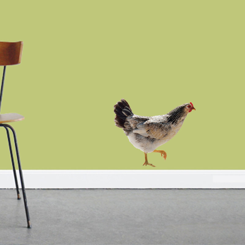 Décalcomanie murale de poulet real life, H 10 po x l 12 po