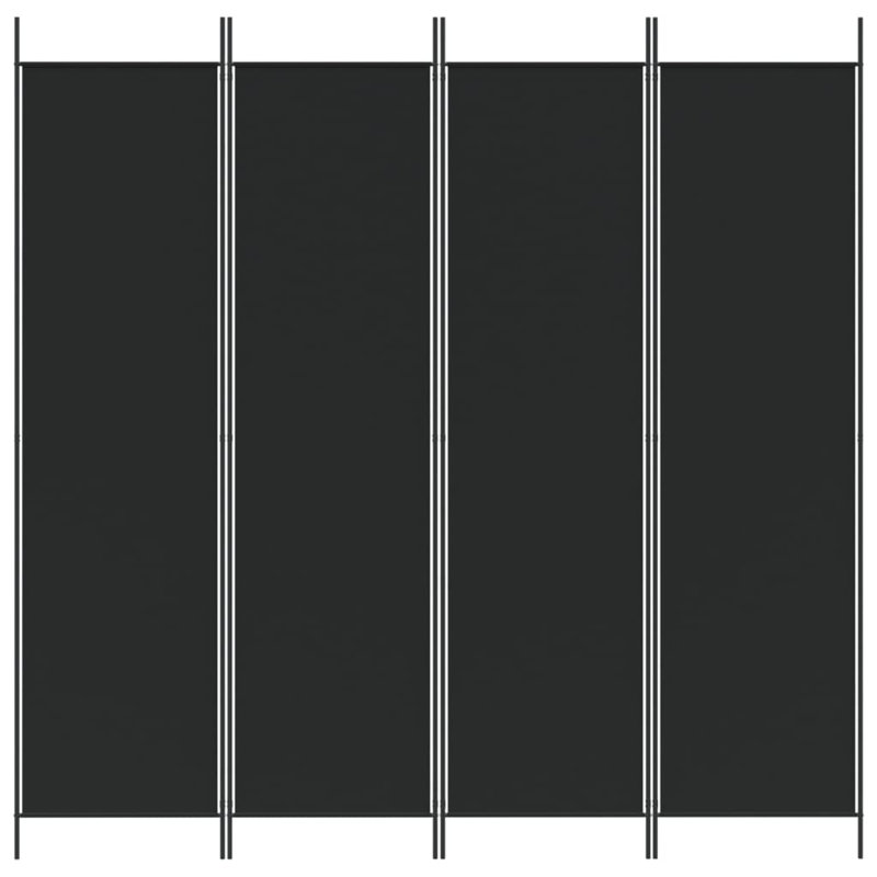Kasimir Folding Room Divider, Black, 200cm H x 200cm W, 4