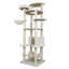 78" beige cat tree tower with large condo sisal scratching post big hammock and top platform