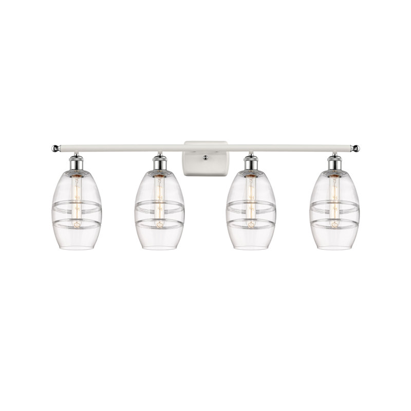 Dundrod 4 - Light Dimmable Vanity Light, Clear, White Polished Chrome