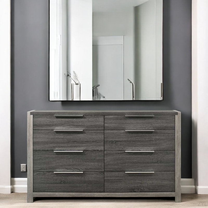 Commode à finition bois gris