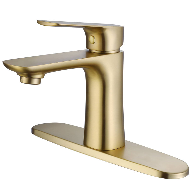 Single-Hole Single-handle Bathroom Faucet, Brushed Gold