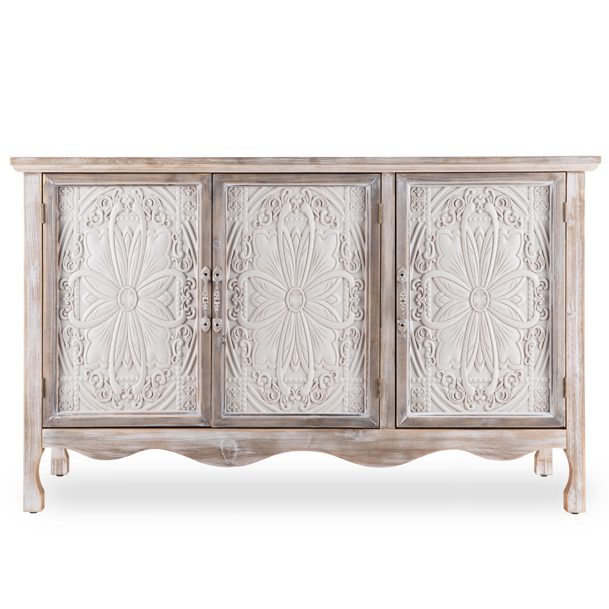 Ophelia & Co. Castella Solid Wood Vintage Vibe Accent Cabinet & Reviews | Wayfair