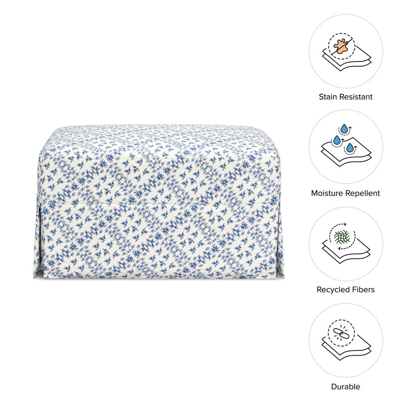 Crawford Pillowback Comfort Swivel Glider, Blue