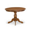 Ensemble de table de salle à manger moderne 5 pièces comprenant une table de cuisine ronde et 4 chaises rembourrées en tissu de polyester, 42 x 42 pouces, noyer antique-91898351-133011139
