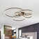 Jadiamond 6-Light 47.2 inch Modern Flush Mount Large Circle Ceiling Fixture with Remote Control