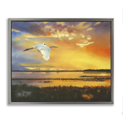 «Bird over Sunlit Pond», art mural par D. Rust