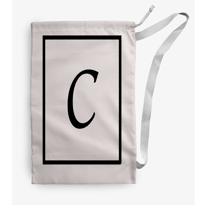 Sac à linge Monogram, Moyen (H 36 po x l 28 po), Ivoire