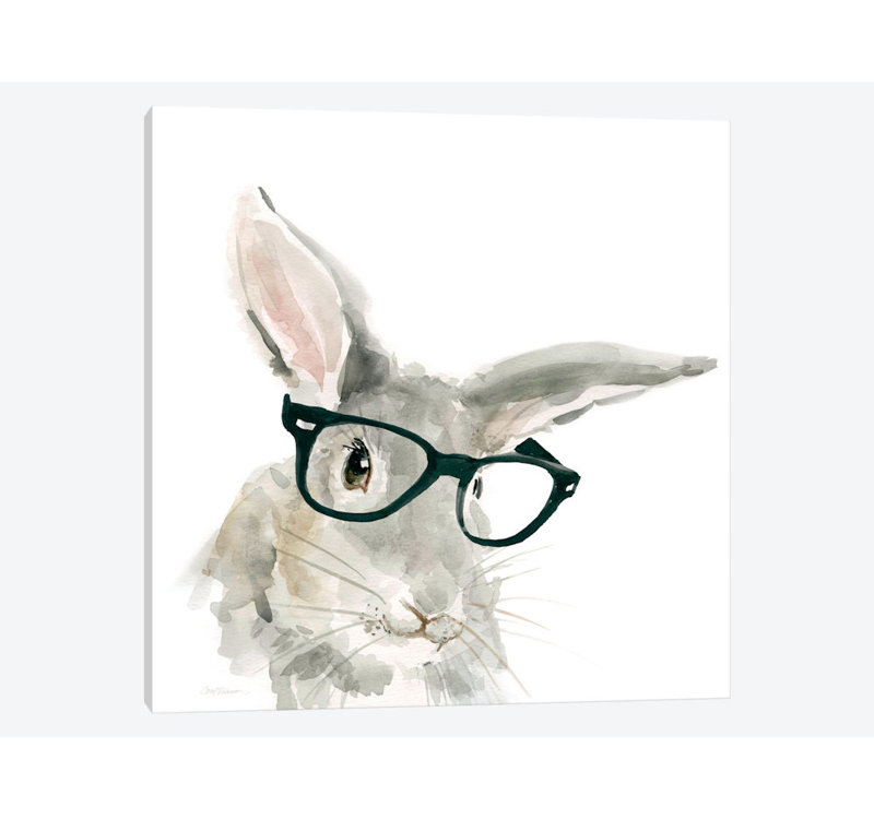 « jolie critter : lapin », reproduction sur toile, H 48 po x l 48 po x P 1,5 po, Toile tendue