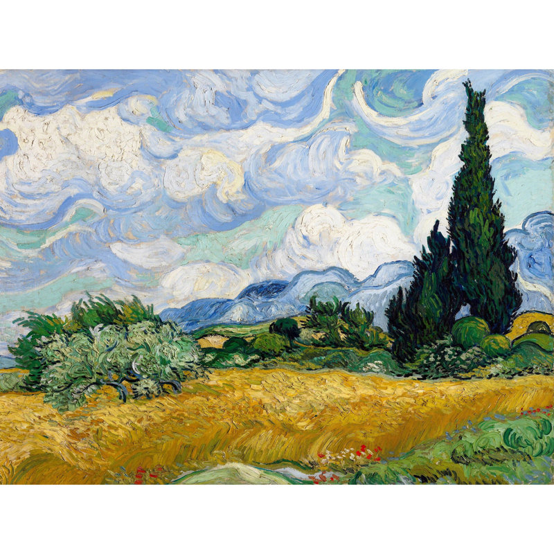 « blé field » par van gogh, reproduction d’art sur toile tendue