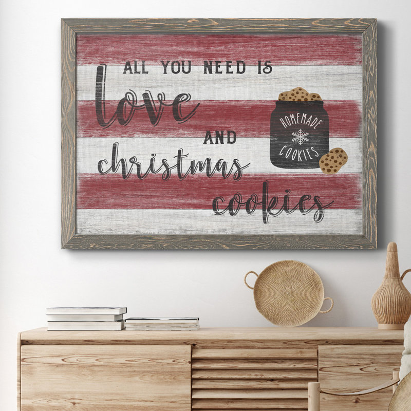 Biscuits de Noël - Impression sur toile, H 37,5 po x l 27,5 po x P 1,5 po, Gris