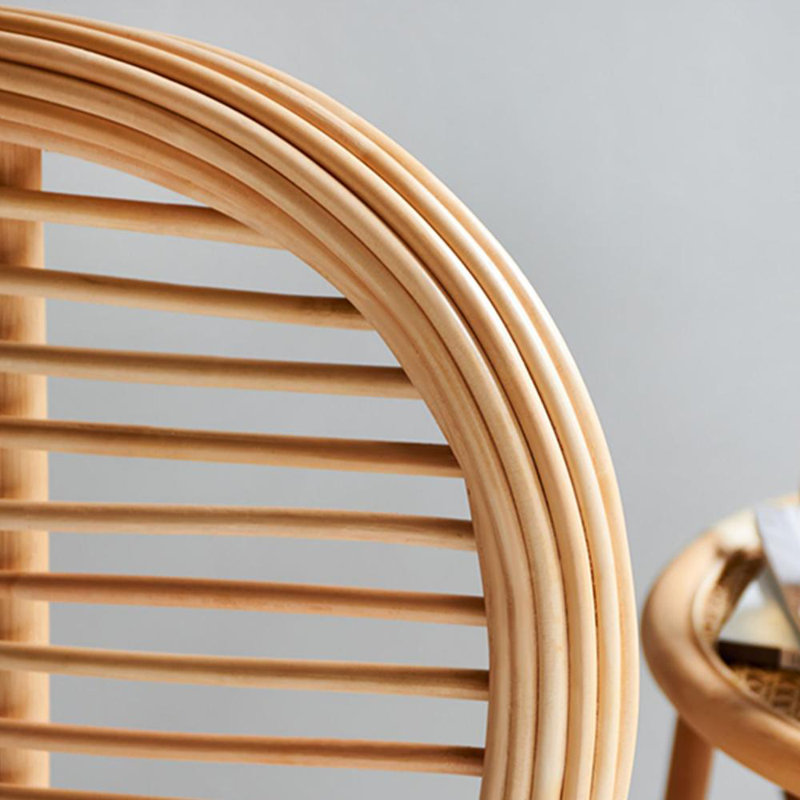 Chaise naturelle tissée à la main, Orienté à gauche (vu de face)