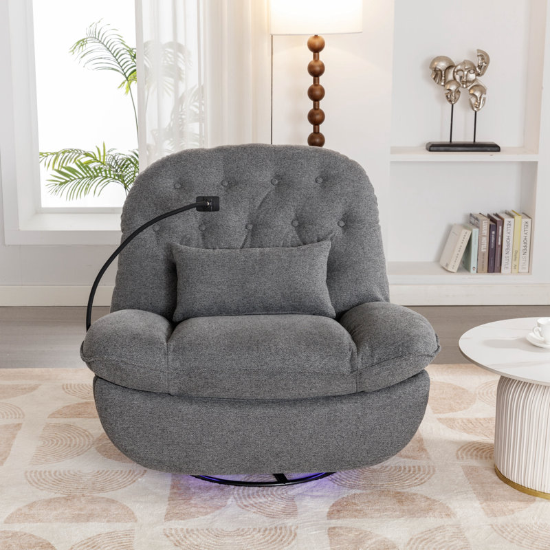Fauteuil inclinable électrique Zynae, Velours gris