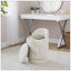 Tabouret de coiffeuse 18 po rembourré en tissu crème-132761022