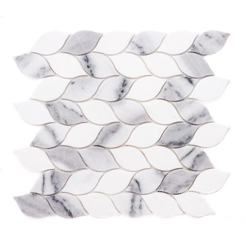 Santorini Braid 12'' x 12'' Marble Mosaic Tile