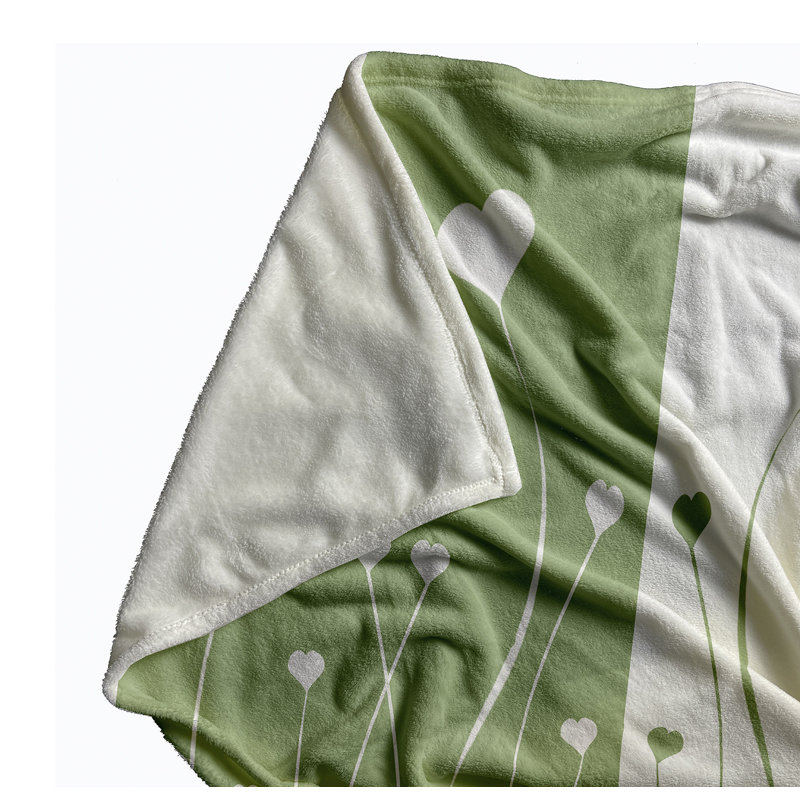 Jeté Growing Love Valentine's Day, Vert frais, L 30 po x L 39,75 po