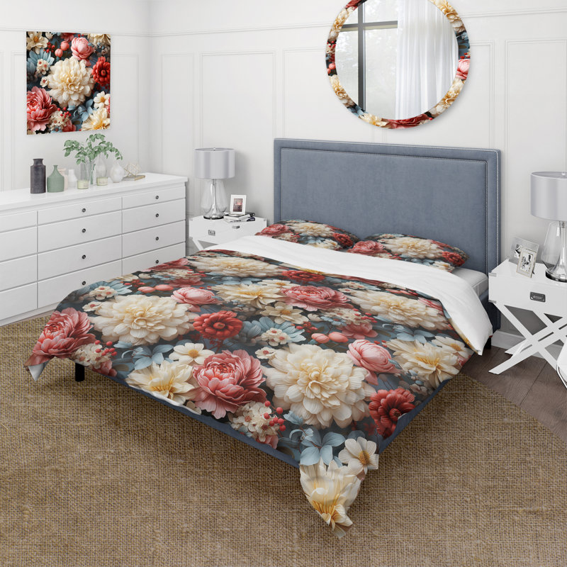 Literie rétro Boho, Housse de couette pour très grand lit et 2 très