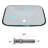 20-1/4 in. Clear Glass Rectangular Vessel Bathroom Basin Sink with Chrome Pop-up Drain