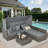 Yalissey 6 Pieces Patio Furniture Set,Outdoor Sectional Sofa Set With Retractable Canopy,Patio Conversation Sets With Adjustable Backrest For Backyard,Deck,Garden,Rattan,(Cushion)-1475678445-1475678441
