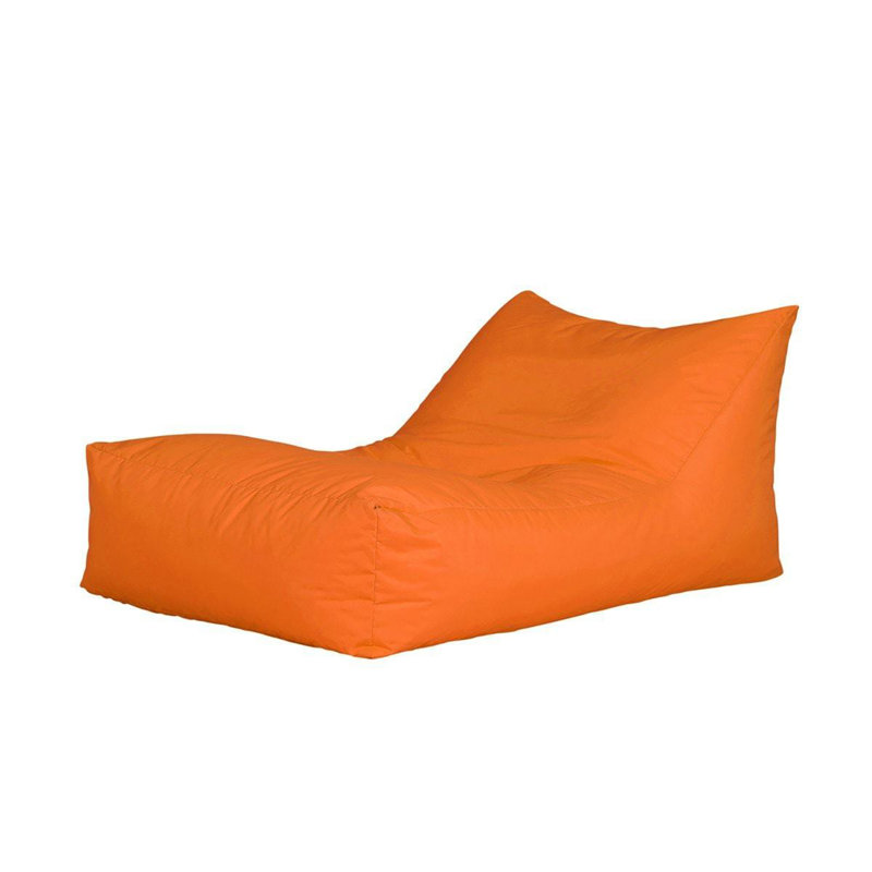 Polyester Outdoor Friendly Refillable Bean Bag Lounger, Orange