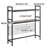 Computer Desktop Bookcase 2 Layers 37.5 Inch With Adjustable Shelf Display Rack Black