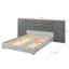 Ensemble de chambre avec tête de lit tapissier 5 pièces Londonderry-274004097