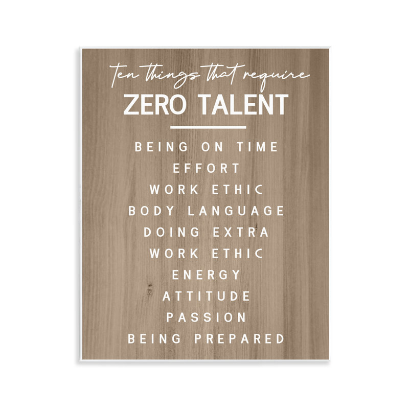  Art mural inspirant «Zero Talent» par Daphne Polselli