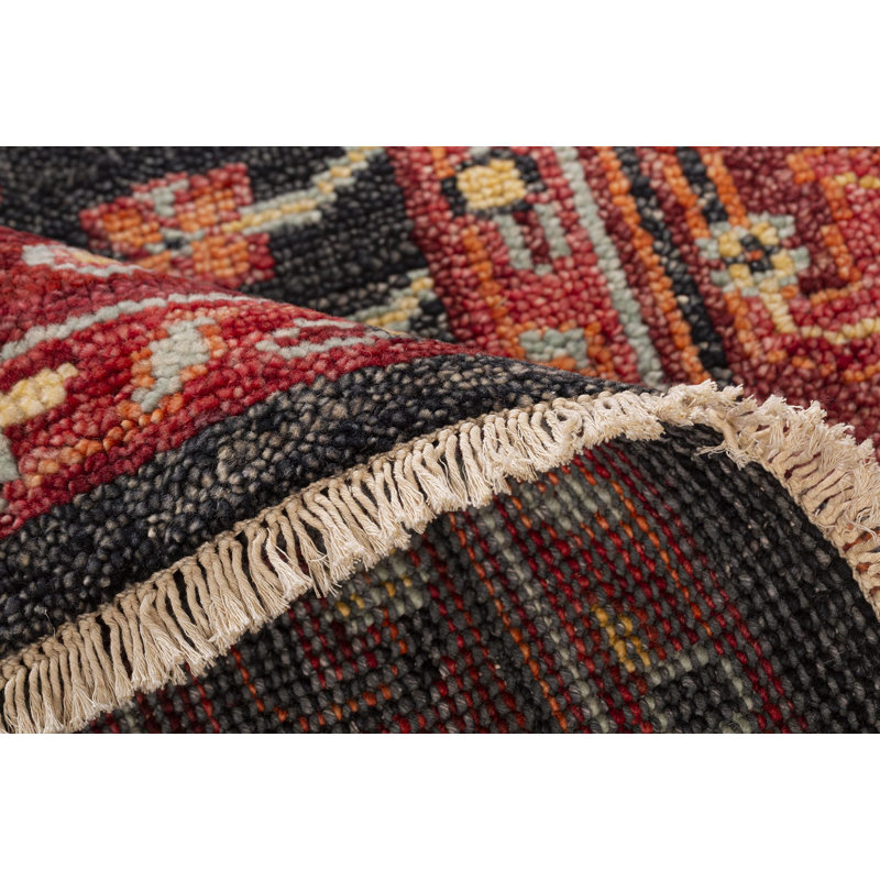 Rock My Classics Wool Oriental Area Rug in Charcoal/Rust, Rectangle 10' x 14'
