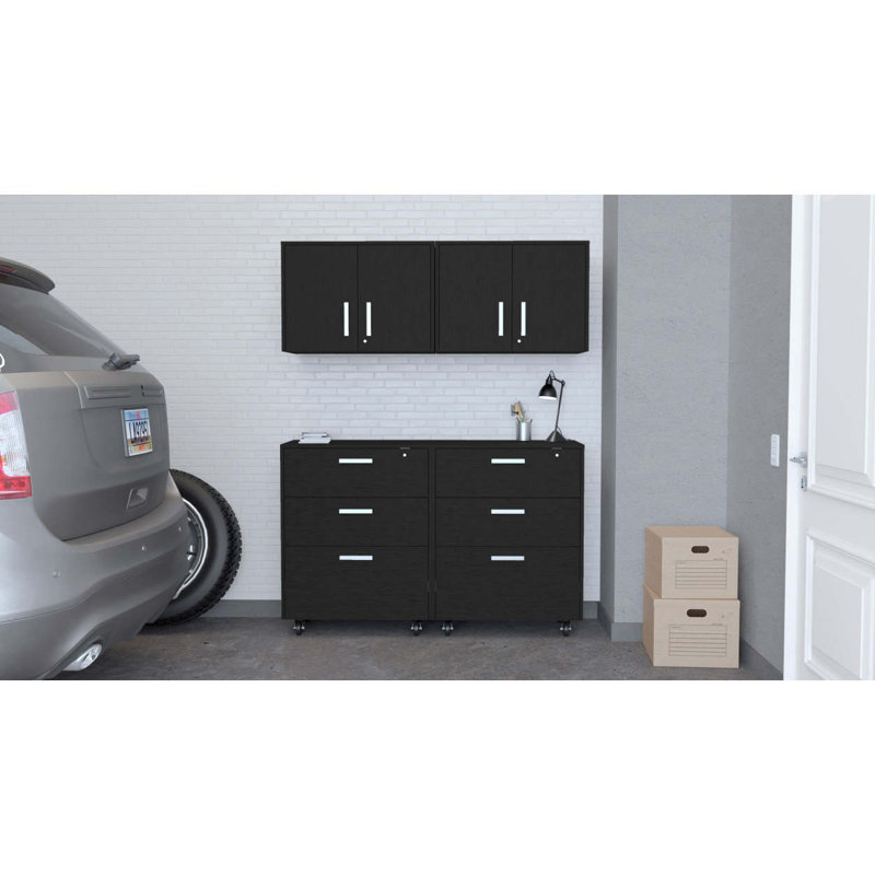 Ensemble de garage noir 2 pièces