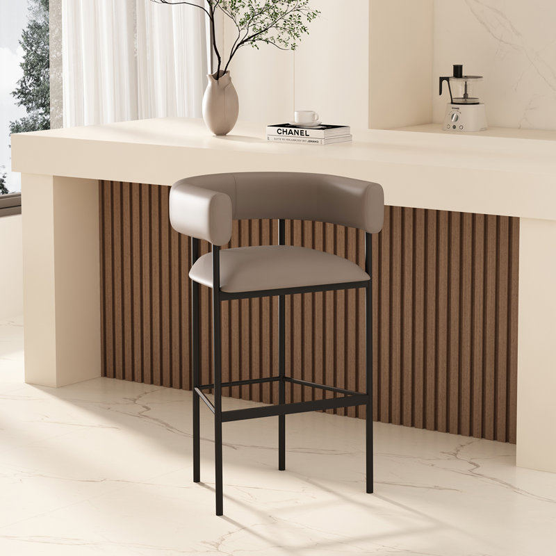Tabouret de bar Onda, Taupe, Tabouret de bar (siège d'une hauteur de 30 po)