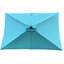 Parasol d'extérieur rectangulaire 10X6.5Ft Turquoise-1036168961