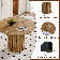 42" Modern Round Dining Table Set Fluted For 4-6 Person