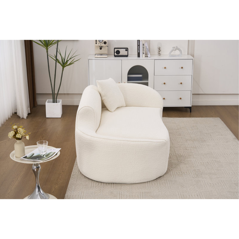 Méridienne courbée Compression, Chenille blanc laiteux